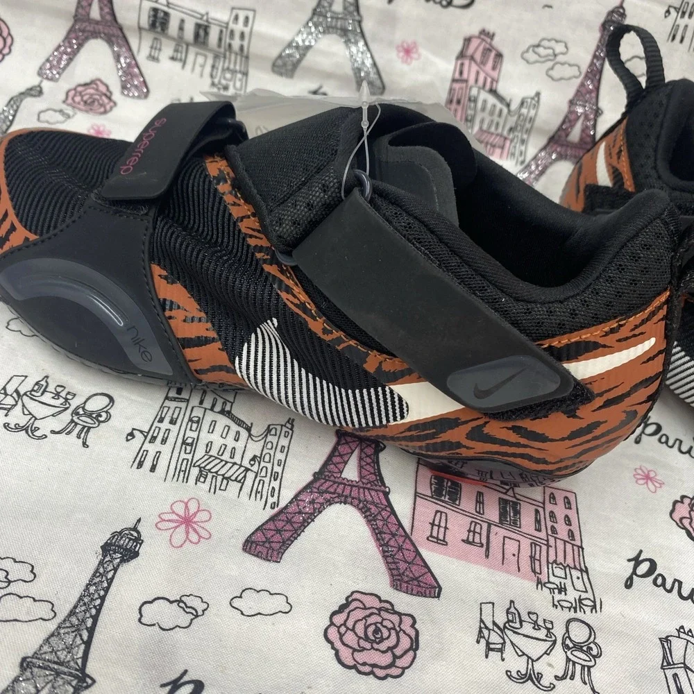 NIKE SUPERREP INDOOR CYCLE Peloton Cycling Shoes Tiger Stripes Black Size 6.5